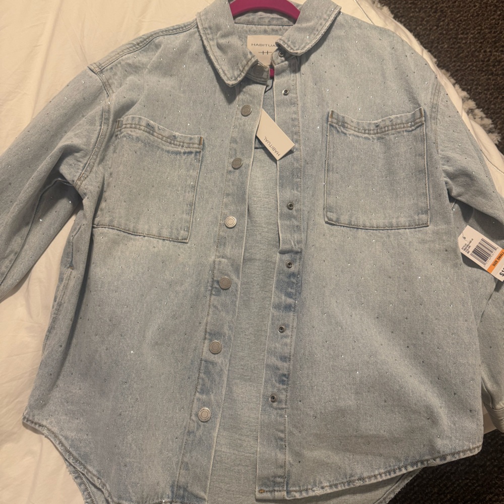 Sparkling Light Blue Denim Shirt